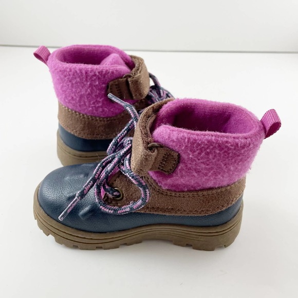 Carter’s Toddler Duck Boots in Navy Blue and Pink Size 6 Months - Picture 7 of 10